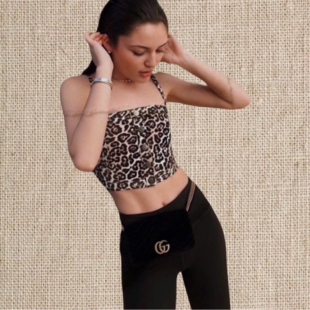 Leopard crop top only - Picture 2 of 3